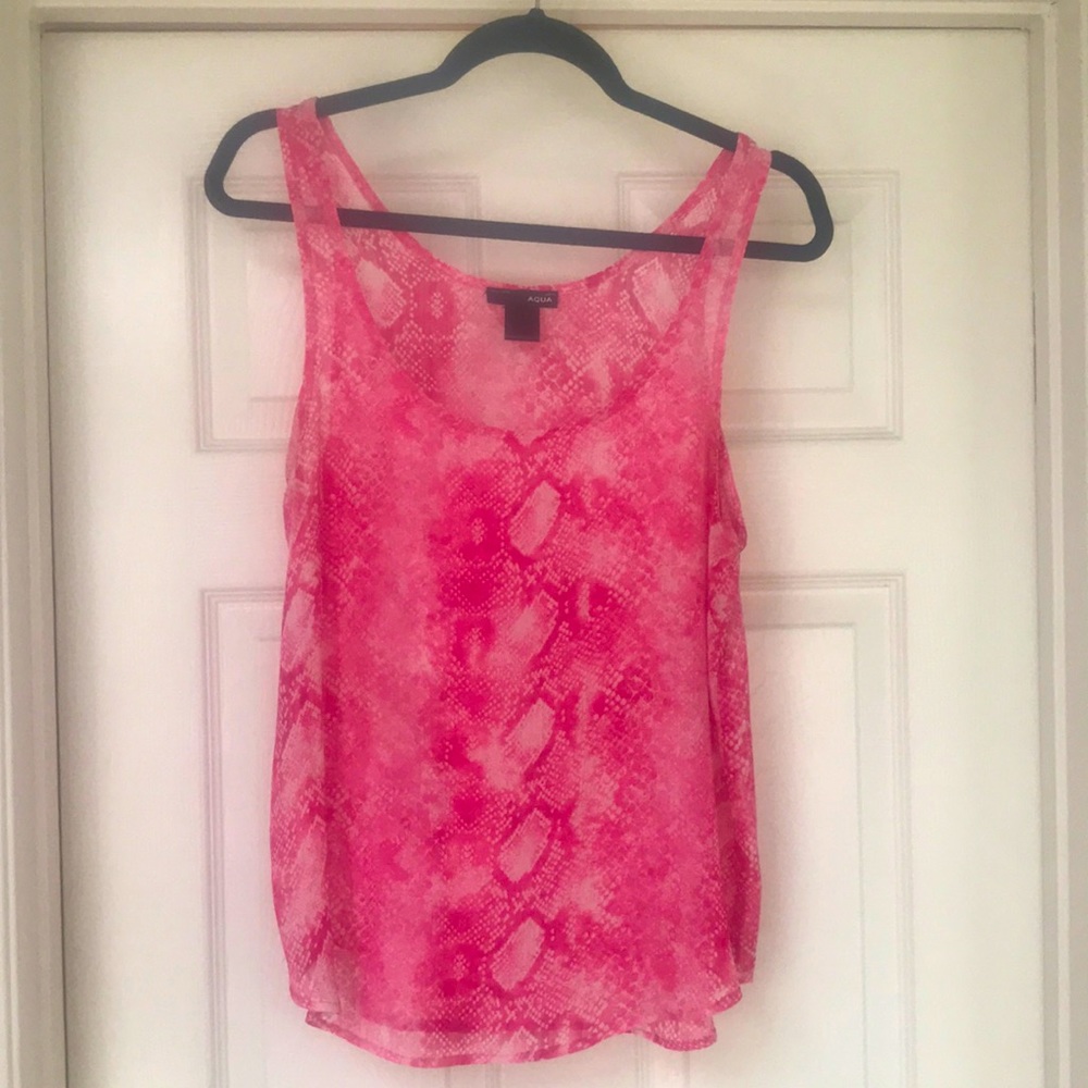 Aqua sheer tank top